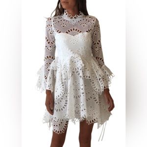 Beulah White eyelet lace dress